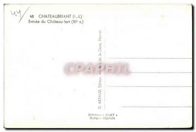 Châteaubriant — Wejście do zamku-fortu (XI wiek) — Wydawnictwo Gaby — Rewers