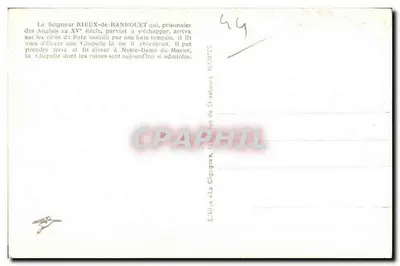 Batz-sur-Mer — La Iglesia de San Guénolé y las ruinas de Notre-Dame-du-Murier — Edición en La Gougnac — Reverso