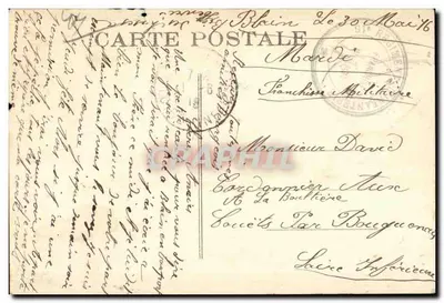 Blain - Lembre - Bilhete postal antigo — Verso