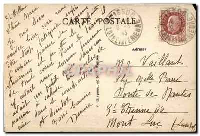 Clisson (Loire-Inf.) — Katedra Najświętszej Panny Maryi przy brzegu Sèvre — P. Chapeau, wydawca, nr 87 — Rewers