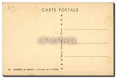 Clisson em passeio — Paisagem sobre a Moine — Edição Defontaine — Verso