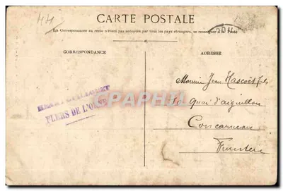 Bilhete postal antigo A Paludier fez seu dia não tem medo de fazer um pouco de toilette Folclore Traje — Verso