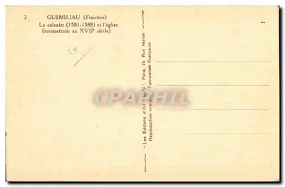 गुइमिलियौ (फिनिस्तेर) — कैल्वेरी (1581-1588) और चर्च (17वीं शताब्दी में पुनर्निर्मित) — आर्ट के एडिशन्स 'वॉन' पेरिस — पीछे
