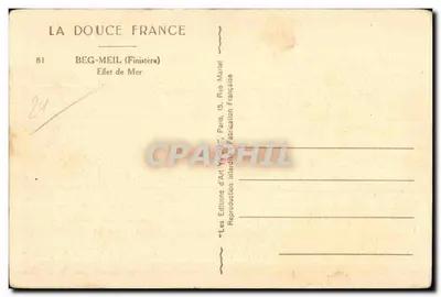 Beg-Meil (Finistère) — Efeito do Mar — Les Éditions d'Art W. W. Paris — Verso