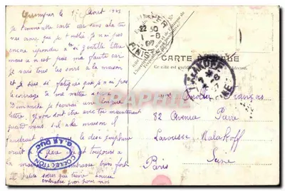Douarnenez — Wejście do dużej jaskini Ris — Paryż, nr 38 — Rewers