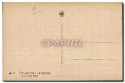 Douarnenez - Tréboul — Wielki Most — Cie des Arts Photomécaniques, Paryż — Rewers