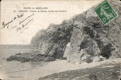 Ponta de Dinan, Arco das Grutas — Toda a Bretanha, n°36 — editor Andrieu