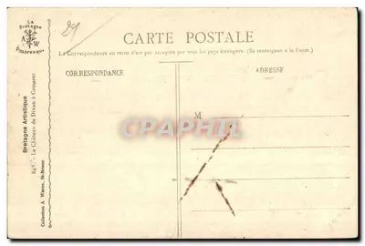 O Castelo de Dinan em Carnac — Bretagne Artistique — Coleção A. Waron, St-Brieuc — Verso