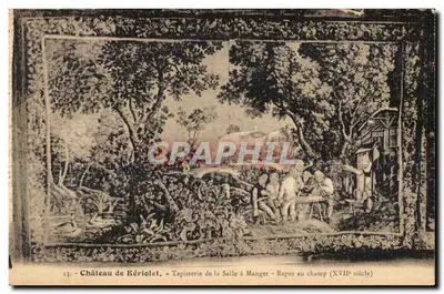 Castelo de Kériolet — Tapeçaria da Sala de Jantar — Refeição ao ar livre (século XVII)