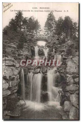 La Grande Cascade du nouveau Jardin du Thabor — Rennes — G.F. n°1128