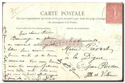 Rennes — Un coin du Thabor. La Volière — A.G. — Verso