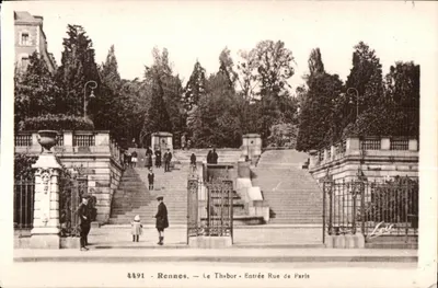 Rennes — Le Thabor — Entrée Rue de Paris — éditeur Laurent, n° 4491