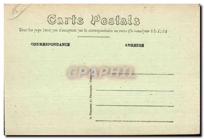 Rennes — Un Bassin du Jardin des Plantes et les Serres — E. Mary-Roussellière édit. Rennes — Verso