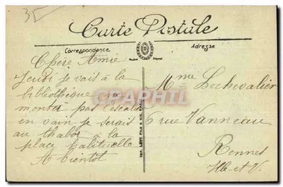 Rennes — Palais du Commerce — wydawca LL, nr 145 — Rewers