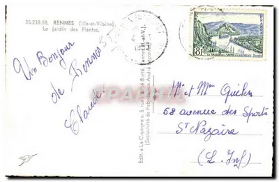 Ogród Botaniczny — Rennes — Wydawnictwo Cigogne — Rewers