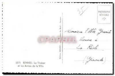 Rennes - Herbata miasta — wydanie MESNY, nr 5375 — Rewers
