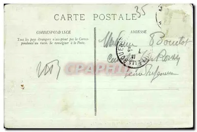 Stara pocztówka Rennes Les Serres du Jurdin des Plantes — Rewers
