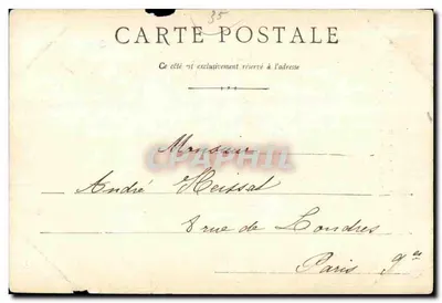 CPA Entree du Vieux Cimetiere Monument eleve a la Memoire des Genereraux Rennes — Verso