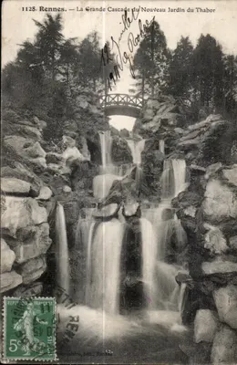 Rennes — La Grande Cascade du Nouveau Jardin du Thabor — édit. Rennes