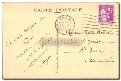 Parijs — Triomfboog van het Carrousel — onbekende uitgever, n° 19 — Achterkant