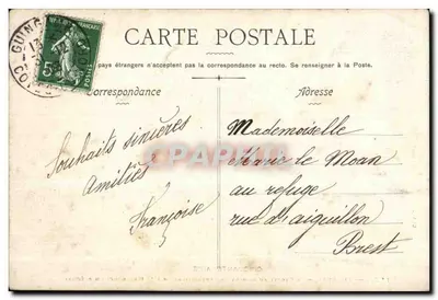 Lourdes — A Grotta no momento das aparições em 1858 — Cinquentenário, N° 39 — Verso