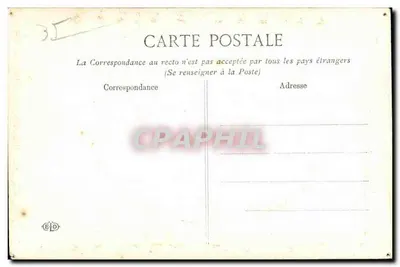 Le Château de Combourg — vue du château avec son étang et un pont — éditeur ELD, n° 14 — Verso
