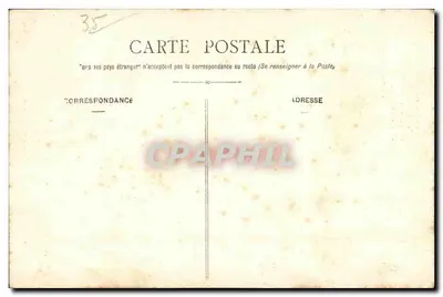 Zamek w Combourg — Wieża Croisé i Wielki Schodzie — wyd. J. Sorel, Rennes, nr 34 — Rewers
