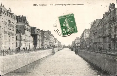 Rennes — Les Quais Duguy-Trouin et Lamennais — E. Mary-Roussellière, édit., Rennes
