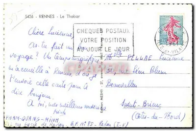 Rennes — Serres, Thabor, kąt Serres, Armes de la Ville — Wydawnictwo Jour — Rewers