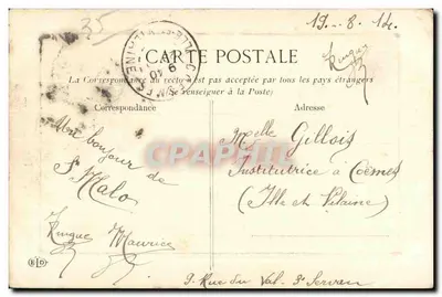 La Vicomté-en-Dinard — No fundo Dinard — Editor não identificado, número de série não visível — Verso