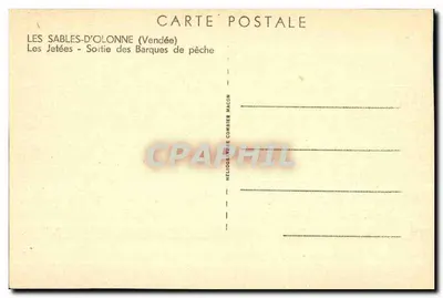 Les Sables-d'Olonne — Wypłynięcie łodzi rybackich — Hélioğre Vire Combier Macon — Rewers