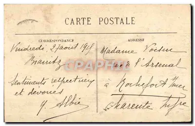 Blarritz Pittoresque — Quarto do Amor N° 133 — Edição Jaumain — Verso
