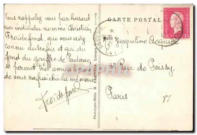 Le Gouffre de PADIRAC (Lot) — La Rivière inférieure — Phototypie Hélio, Limoges — Reverso