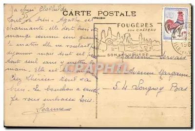 Fougères (Ille-et-Vilaine) - O Castelo - Os Muros, lado Oeste - Torre dos Gobelins, Torre Melusina e Torre Raoul — Verso