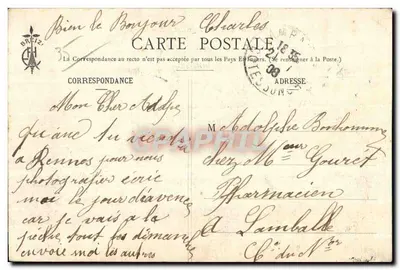 Fougères - El Castillo - Vista general — (Cot. E. Hamonic) — n°816 — Reverso