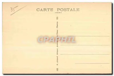 Castelo de Fougères — Ruínas da primeira capela (século XI) — G. Artaud, Nantes — Verso