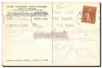 フォーセル城 — ノルト・コートルーブンと上町 — クリコ A. D. — 番号 102 — 裏面