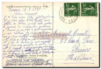 Fougères — A Porta Notre-Dame — Perrin, editor — Paris — Verso