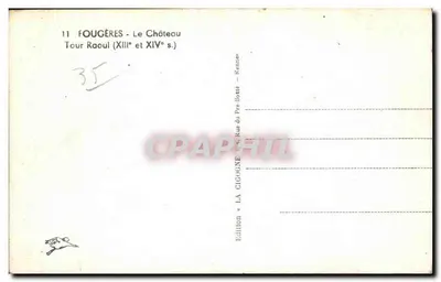 Fougères - O Castelo - Torre Raoul (séculos XIII e XIV) — Verso