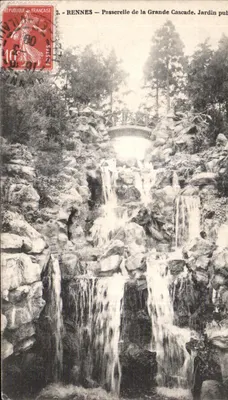 Rennes — Passerelle de la Grande Cascade, Jardin public