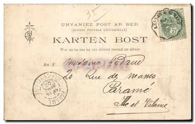 La Vilaine - Omgeving van Rennes — Bretagne — Collectie E. H. — n°498 — Achterkant