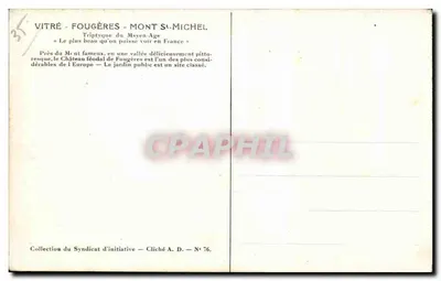 Fougères — La città alta e la cinta nord del Castello — Verso
