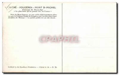 Fougères — O Jardim Público (sítio classificado) — Ardouin-Dumazet — Verso