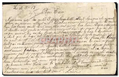 Bilhete postal antigo Les IFFs l Igreja Detalhes da Capela — Verso