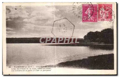 Paimpont (Ille-et-V.) — Pôr do sol sobre o Lago — G. Arnaud, editor, n°24