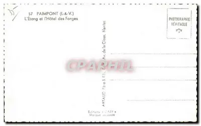 O Lago e o Hotel das Forjas — Paimpont (Ille-et-Vilaine) — Edições SABY — Verso