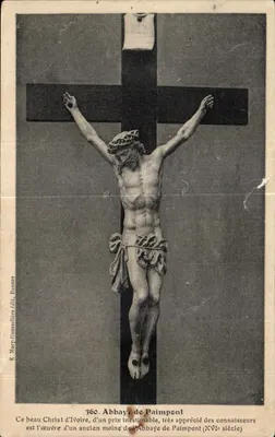Cristo de Ivoire da Abadia de Paimpont — obra de um antigo monge do século XVI — E. Mary-Lionsselière, Rennes, n°360