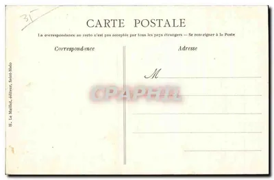 Côte d'Émeraude — Vaga perto da dique — Cliché Roupied, n° 255 — Verso