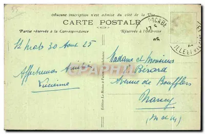Paramé-Rochebonne — A grande Digue durante grande maré — Edição Le Breton — Verso