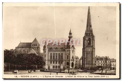 Redon (Ille-et-Vilaine) — A Igreja e a Abside, O Hotel de Ville e a Torre isolada (século XIII)